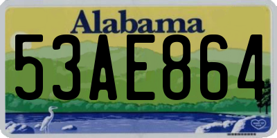 AL license plate 53AE864