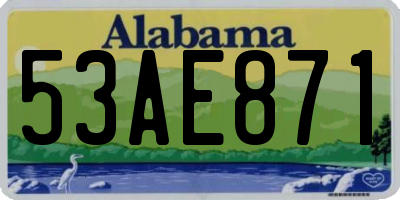 AL license plate 53AE871