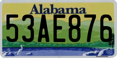 AL license plate 53AE876