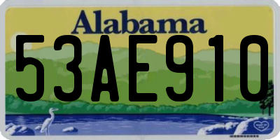 AL license plate 53AE910