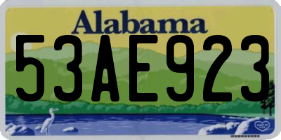 AL license plate 53AE923