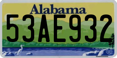 AL license plate 53AE932