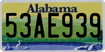 AL license plate 53AE939
