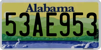 AL license plate 53AE953