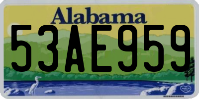 AL license plate 53AE959