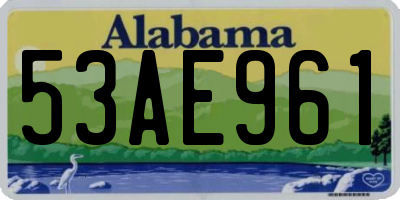 AL license plate 53AE961