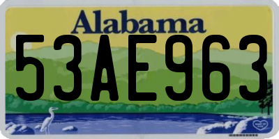 AL license plate 53AE963