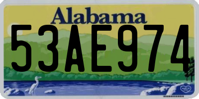 AL license plate 53AE974