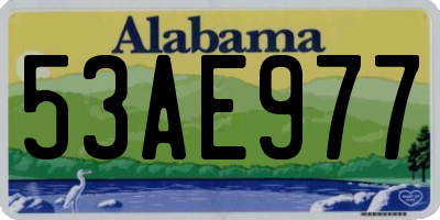 AL license plate 53AE977