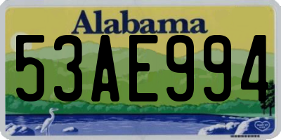 AL license plate 53AE994