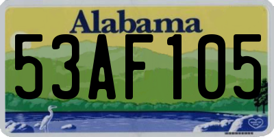AL license plate 53AF105