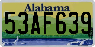 AL license plate 53AF639