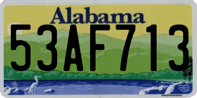 AL license plate 53AF713