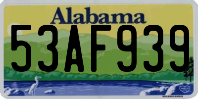 AL license plate 53AF939