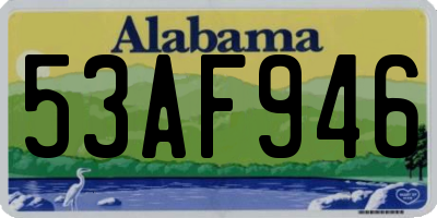 AL license plate 53AF946