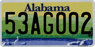 AL license plate 53AG002