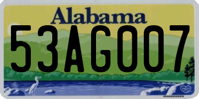 AL license plate 53AG007
