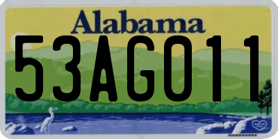AL license plate 53AG011