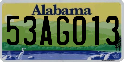 AL license plate 53AG013
