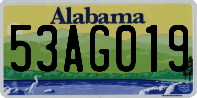 AL license plate 53AG019