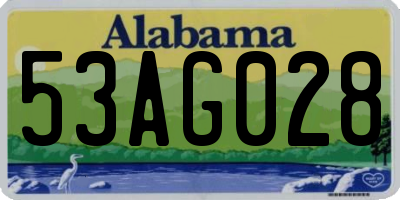 AL license plate 53AG028