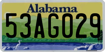 AL license plate 53AG029