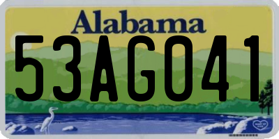 AL license plate 53AG041