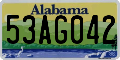AL license plate 53AG042