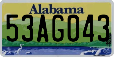 AL license plate 53AG043