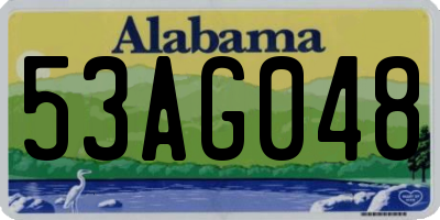 AL license plate 53AG048