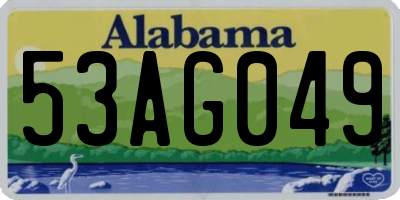 AL license plate 53AG049
