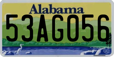 AL license plate 53AG056