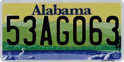 AL license plate 53AG063