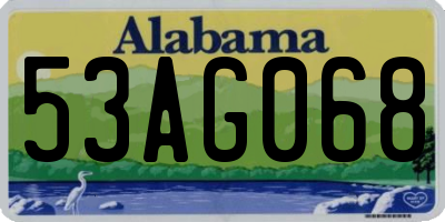 AL license plate 53AG068