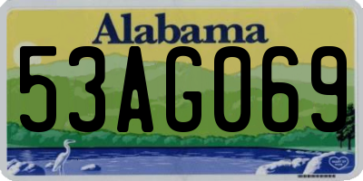 AL license plate 53AG069