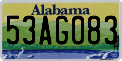 AL license plate 53AG083