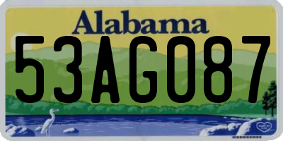 AL license plate 53AG087