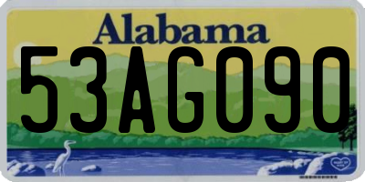 AL license plate 53AG090