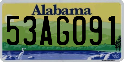 AL license plate 53AG091