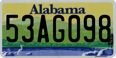 AL license plate 53AG098