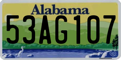 AL license plate 53AG107