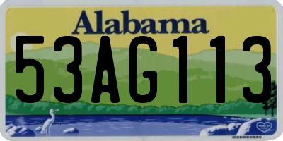 AL license plate 53AG113