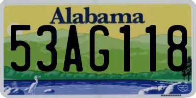 AL license plate 53AG118