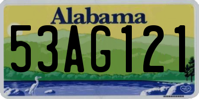 AL license plate 53AG121