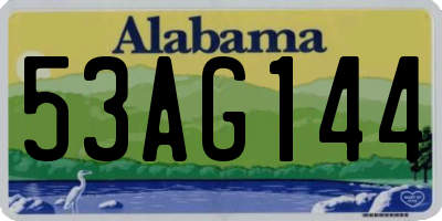 AL license plate 53AG144