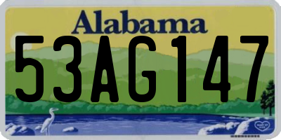 AL license plate 53AG147