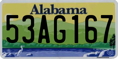 AL license plate 53AG167