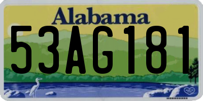 AL license plate 53AG181