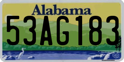 AL license plate 53AG183