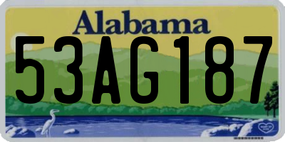 AL license plate 53AG187